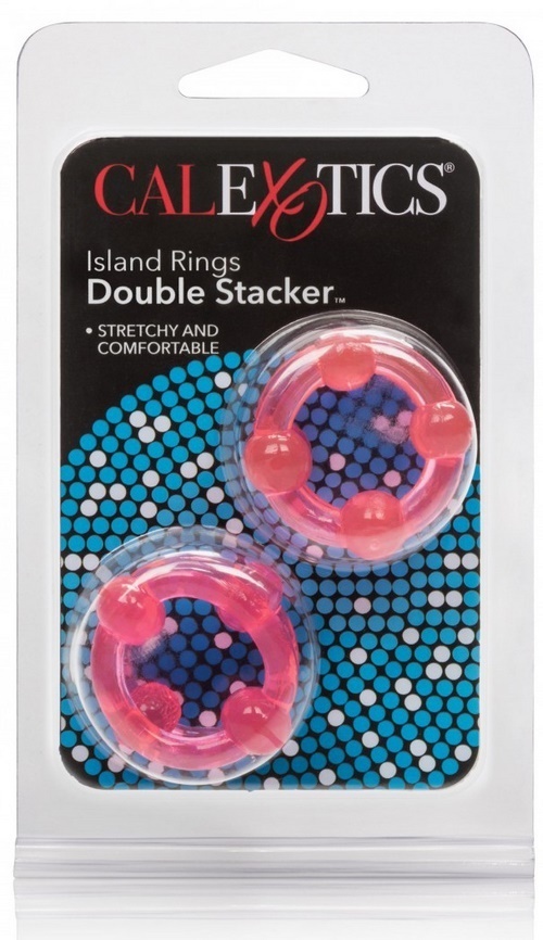 Island Rings Double Stacker -tuplarenkaat, pinkki