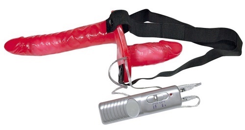 Bad Kitty Vibrating Double Strap-on
