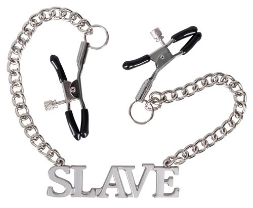 Nipple Chain with ”Slave” pendant