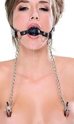 Deluxe Ball Gag & Nipple Clamps
