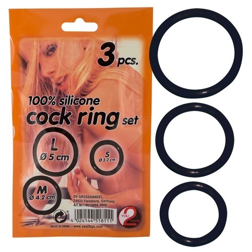 100% silicone cock ring trio