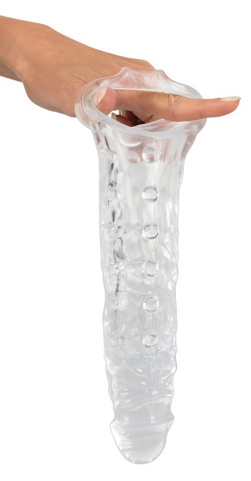 Crystal Skin Penis Sleeve with balls ring