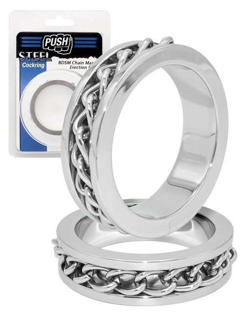 Push Steel - BDSM Chain Master Erection Ring, 45 mm