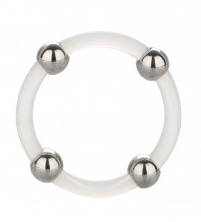 Steel Beaded Silicone Ring Large (L)