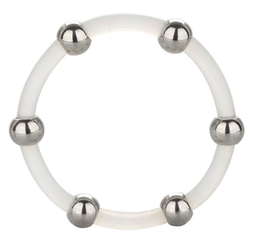 Steel Beaded Silicone Ring Extra large (XL)