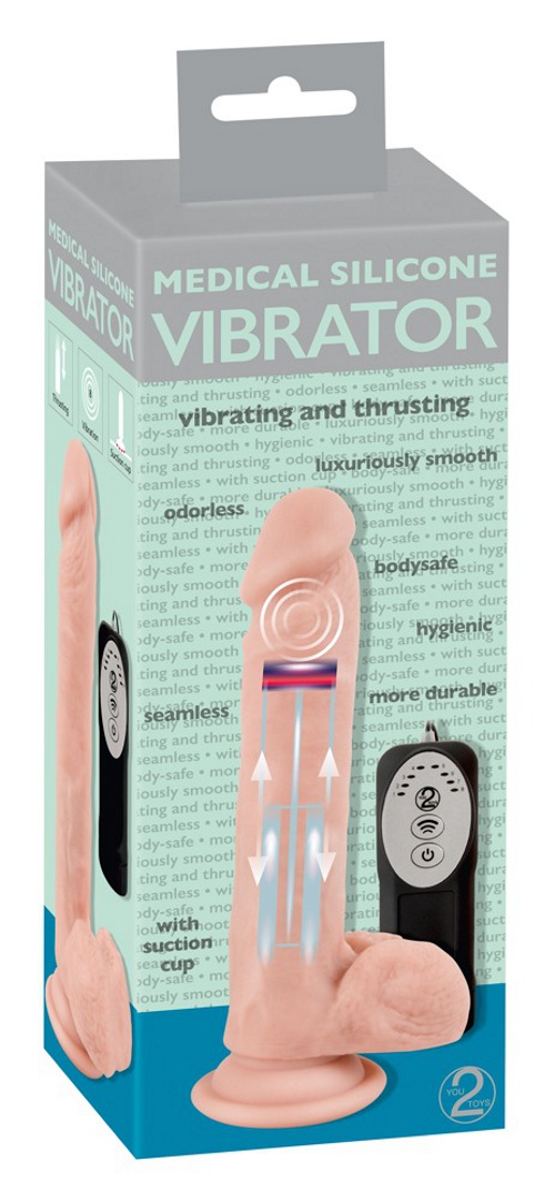 Medical Silicone Thrusting Vibrator, 20/4