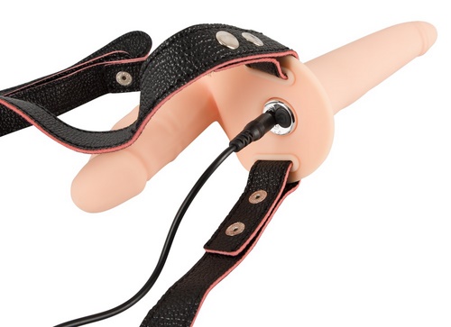 Vibrating Double Strap-On, 15/4