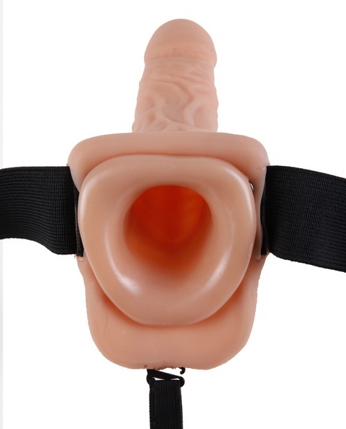 Hollow Strap-on with balls, 9”
