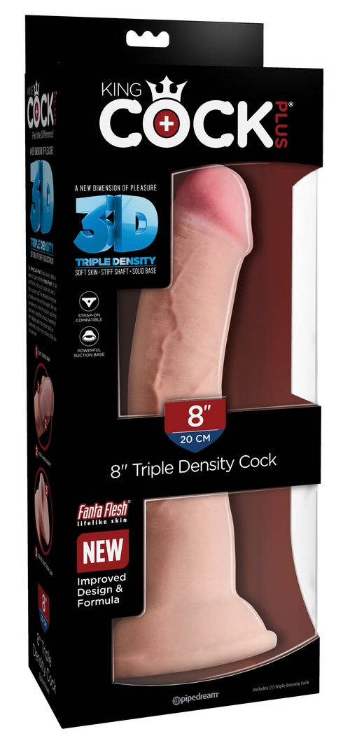 King Cock Plus Triple Density Cock 8”, 23/4,5