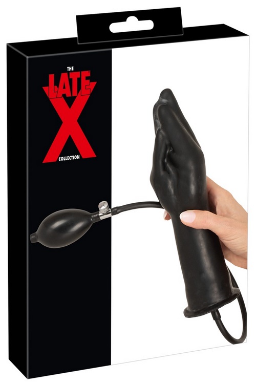 Pumpattava käden mallinen lateksidildo