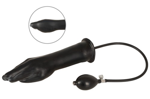 Pumpattava käden mallinen lateksidildo