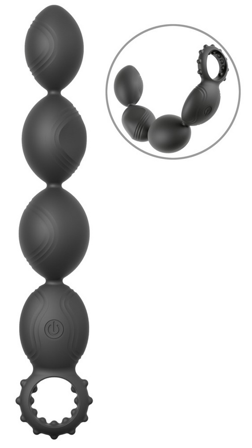 Flexible XL Anal Beads with Deep Vibrations