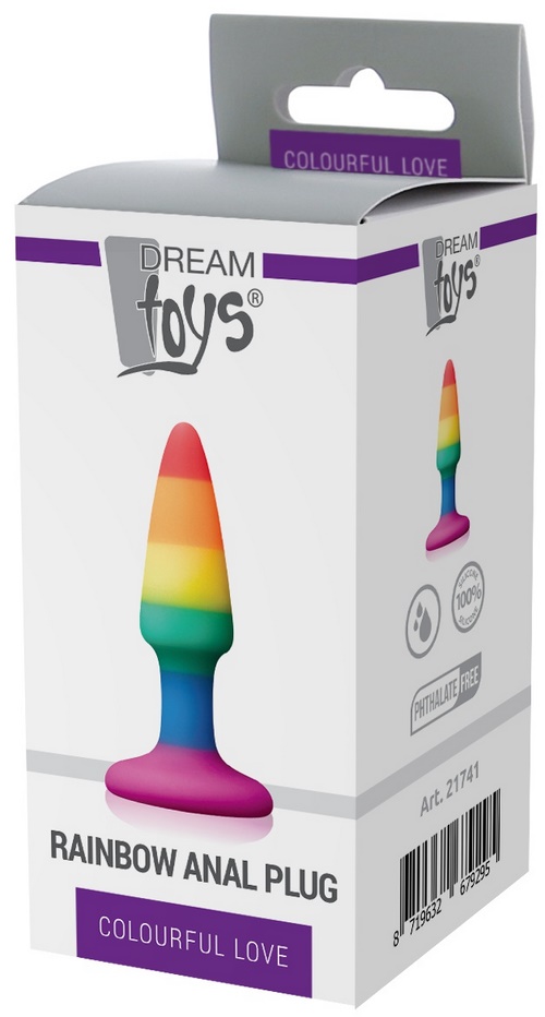 Rainbow Anal Plug, mini