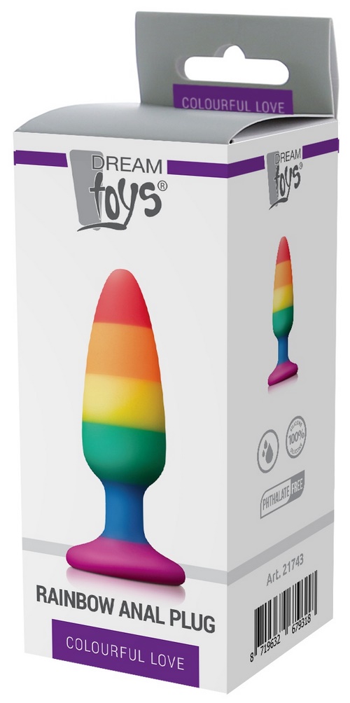 Rainbow Anal Plug, medium