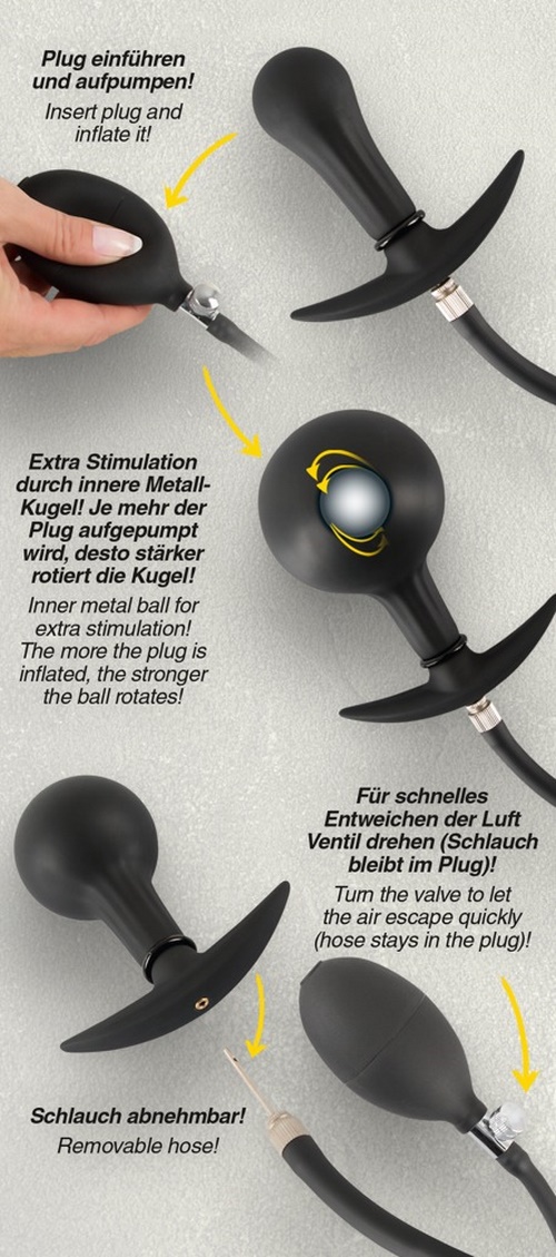 Inflatable Plug with Ball and Removable hose