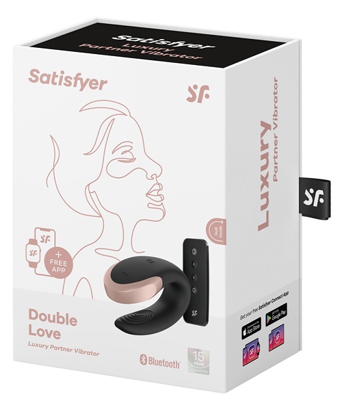 Satisfyer Double Love Luxury, musta