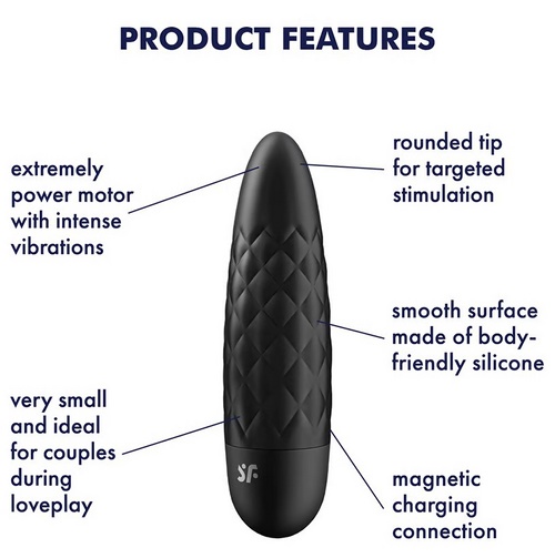 Satisfyer Ultra Power Bullet 5, musta