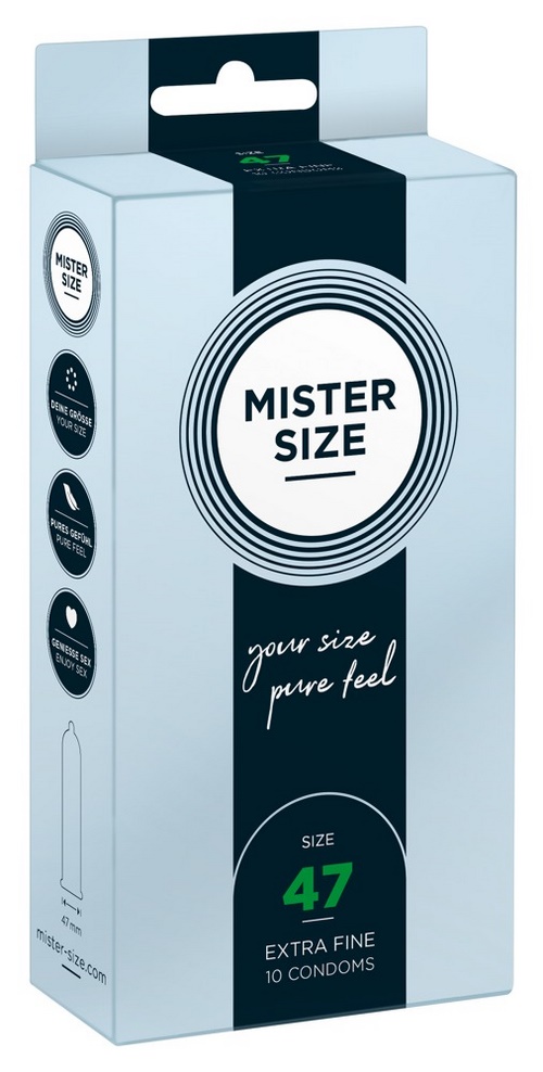 Mister Size -kondomi 47 mm, 10 kpl