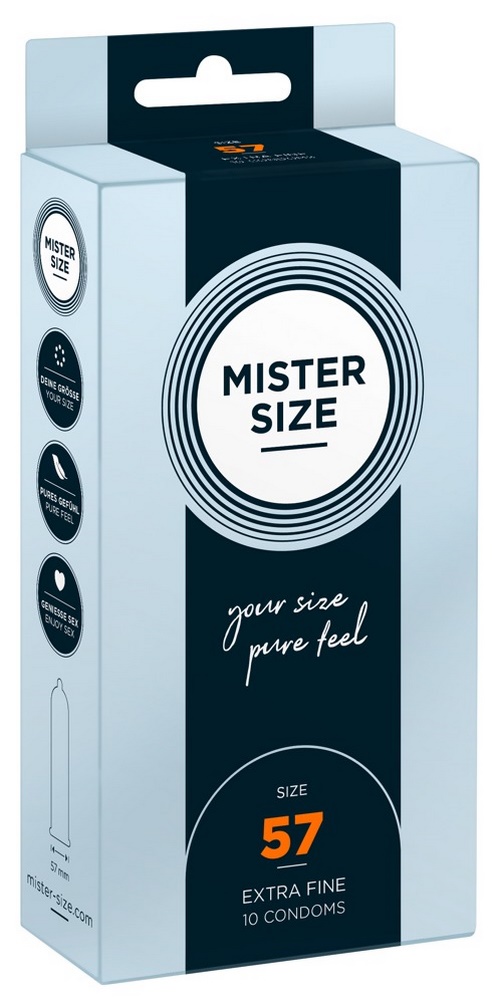 Mister Size -kondomi 57 mm, 10 kpl