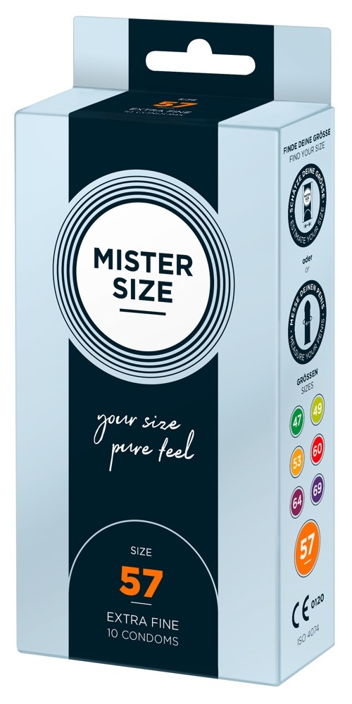 Mister Size -kondomi 57 mm, 10 kpl