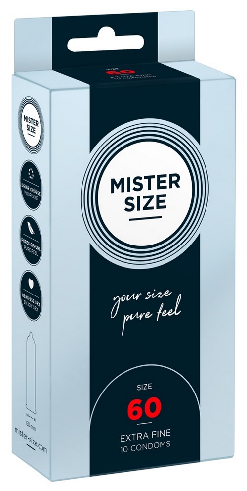 Mister Size -kondomi 60 mm, 10 kpl