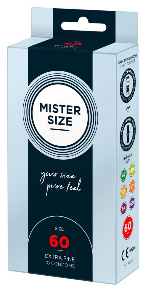 Mister Size -kondomi 60 mm, 10 kpl