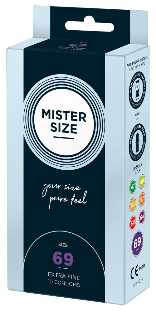 Mister Size -kondomi 69 mm, 10 kpl
