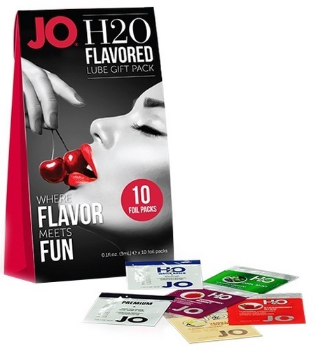 JO H2O Flavoured Lube Foil Gift Pack, 10 x 3 ml