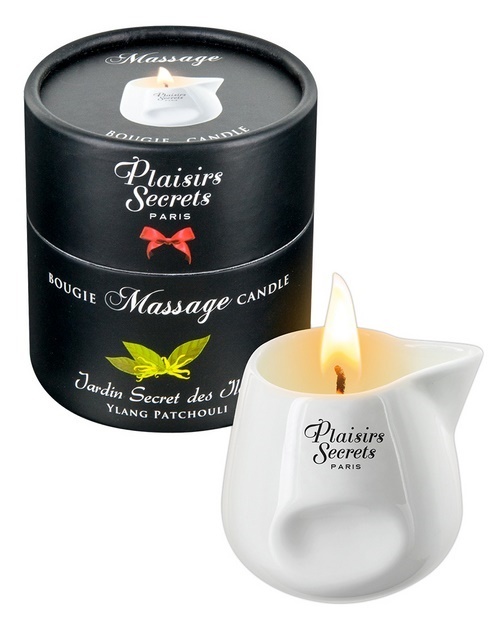 Plaisirs Secrets Massage Candle, Ylang Patchouli, 80 ml