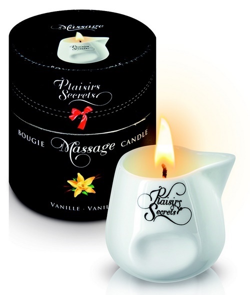 Plaisirs Secrets Massage Candle, Vanilla, 80 ml