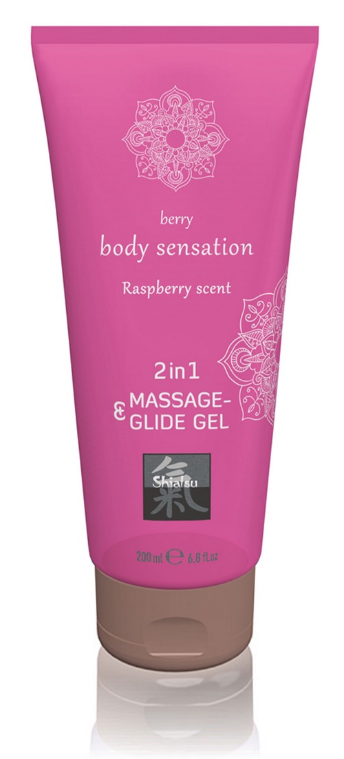 2-in-1 Massage & Glide Gel, vadelma