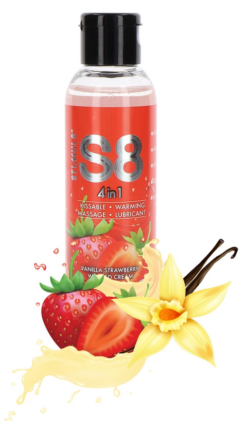 S8 4-in-1 Dessert Lube, 125 ml, mansikka-vanilja