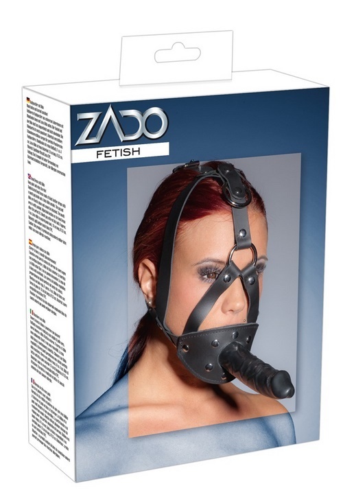 Face harness with gag and dildo