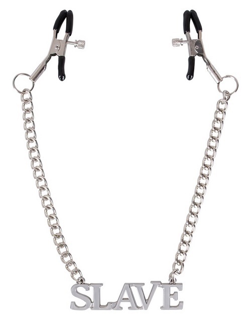 Nipple Chain with ”Slave” pendant