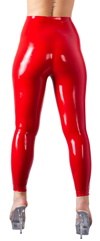 Latex-leggingsit, punaiset