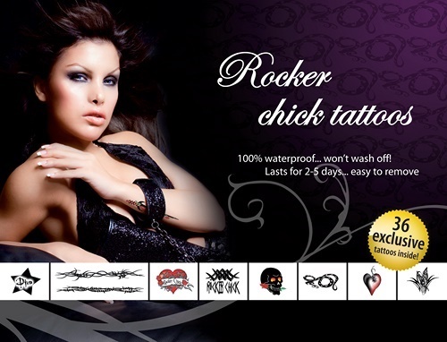 Tattoo set - Rocker Chick