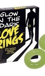 Glow in the Dark Love Rings, 3 kpl