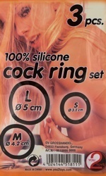 100% silicone cock ring trio