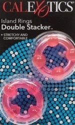 Island Rings Double Stacker -tuplarenkaat, pinkki