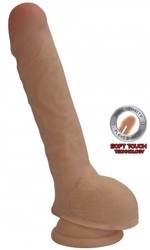 Dual Density Dildo 9” with balls, 23/4,7