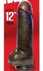 Chi chi Larue's Black Balled Realistic Dildo, 28/7,5