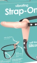 Vibrating Silicone Strap-On, 15/4
