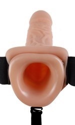 Vibrating Hollow Strap-On 11”