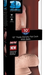 King Cock Plus Triple Density Fat Cock 10” with balls, 25/5