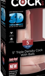 King Cock Plus Triple Density Cock 5” with balls, 18/4