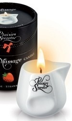 Plaisirs Secrets Massage Candle, Strawberry, 80 ml