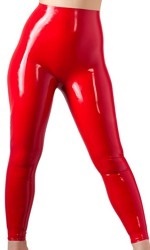 Latex-leggingsit, punaiset